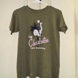 J. Crew Olive Green Charleston Graphic Tee